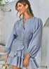 Light Blue Boho Mini Dress